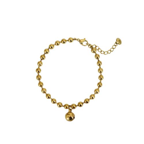 Bracelet d'acier titane, avec 3.5cm chaînes de rallonge, Placage, pour femme, doré, Longueur:17 cm, Vendu par PC