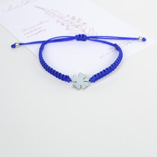 Stainless Steel Jewelry Bracelet, 304 Stainless Steel, with Knot Cord, Unisex, more colors for choice, Length:16 cm, Sold By PC