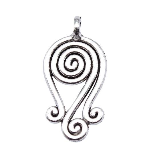 Tibetan Style Pendants, silver color plated, DIY, 27x12mm, Sold By PC