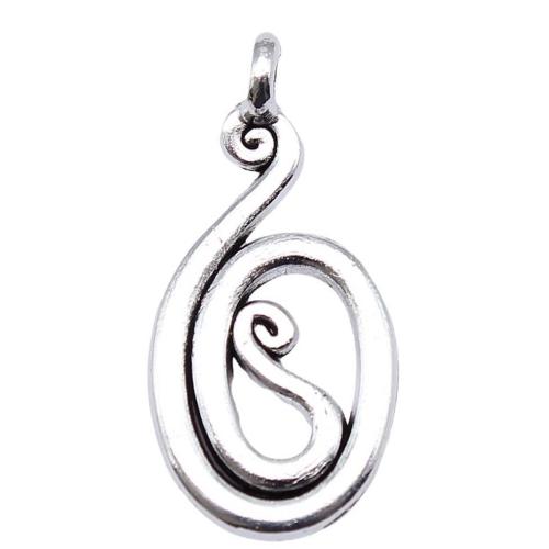 Tibetan Style Pendants, antique silver color plated, DIY, 12x25mm, Sold By PC
