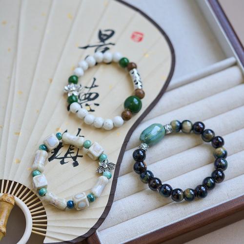 porcelaine bracelet, avec alliage de zinc, fait à la main, styles différents pour le choix & pour femme, Longueur:Environ 6-8 pouce, Vendu par PC