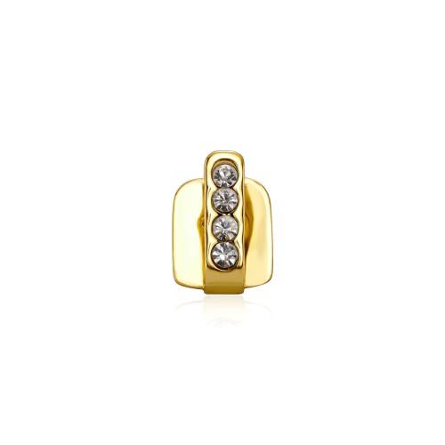 Brass Hip Hop Teeth Grillz, plated, Unisex & different styles for choice & micro pave cubic zirconia, 10mm, Sold By PC