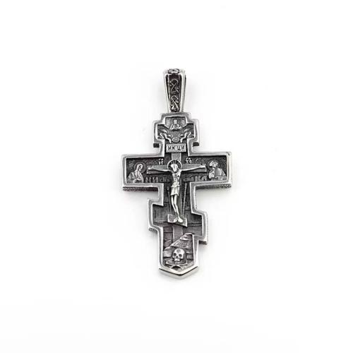 Stainless Steel Cross Pendants, 304 Stainless Steel, plated, vintage & DIY, more colors for choice, 24x48mm, Sold By PC