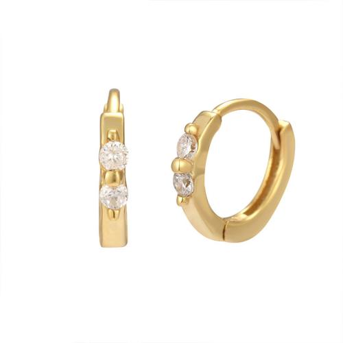 Zircon cubique Micro Pave d'oreille en argent sterling, Argent sterling 925, bijoux de mode & pavé de micro zircon & pour femme, 12.60mm, Vendu par paire