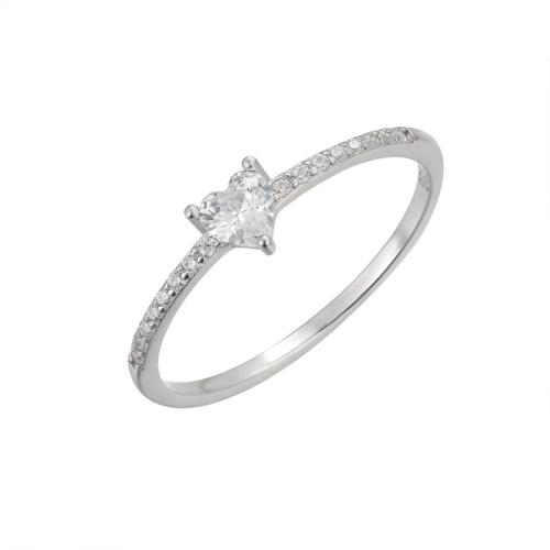 Cubic Zirconia Micro Pave 925 Sterling Silver Rings, fashion jewelry & micro pave cubic zirconia & for woman, Sold By PC