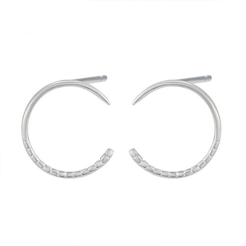 925 Sterling Silver Stud Earrings fashion jewelry & for woman 15.60mm Sold By Pair