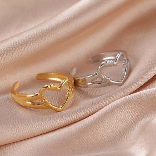 Ring Finger ze stali nierdzewnej, Stal nierdzewna 304, Serce, biżuteria moda & dla kobiety, dostępnych więcej kolorów, sprzedane przez PC