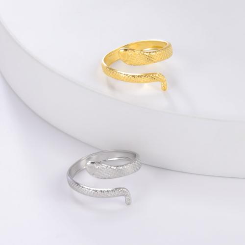 Палец кольцо из нержавеющей стали, Нержавеющая сталь 304, Змея, ювелирные изделия моды & Женский, Много цветов для выбора, продается PC