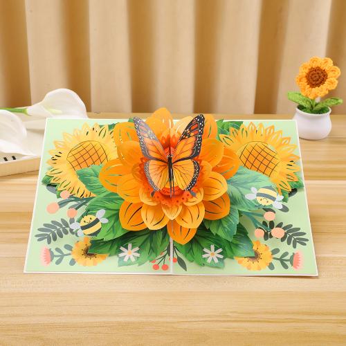 Greeting Card, Paper, handmade, 3D effect & different styles for choice, 150x200mm, Sold By PC
