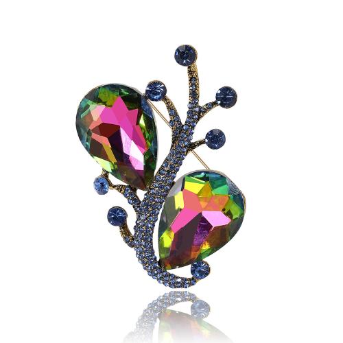 Zinc Alloy Brooches plated for woman & with rhinestone nickel lead & cadmium free Sold By PC