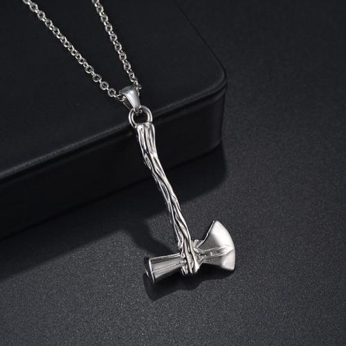 Cremation Jewelry Ashes Urn Necklace, 304 Stainless Steel, Axe, plated, DIY & different styles for choice, more colors for choice, Length:52 cm, Sold By PC