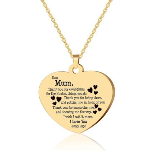 Stainless Steel Jewelry Necklace, 304 Stainless Steel, Heart, plated, Unisex & different styles for choice, more colors for choice, Sold By PC