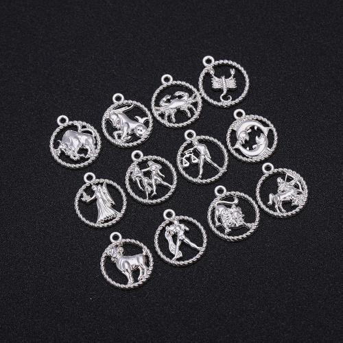 Zinc Alloy Pendants Round plated DIY & hollow Sold By PC