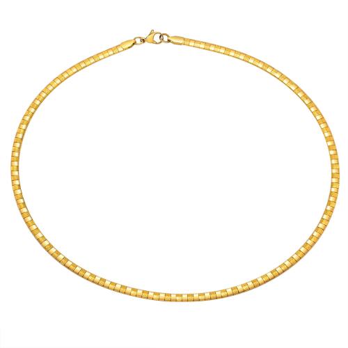 Colar de jóias de aço inoxidável, Aço inoxidável 304, 18K banhado a ouro, joias de moda & para mulher, comprimento Aprox 17.7 inchaltura, vendido por PC