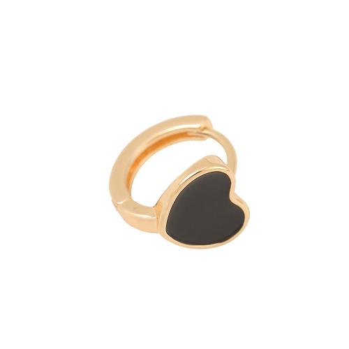 Messing Leverback Ohrring, Herz, vergoldet, für Frau & Emaille, keine, verkauft von Paar
