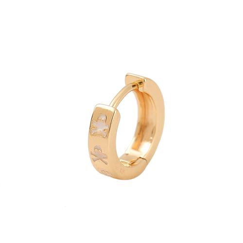 Messing Leverback Ohrring, vergoldet, für Frau & Emaille, goldfarben, verkauft von Paar