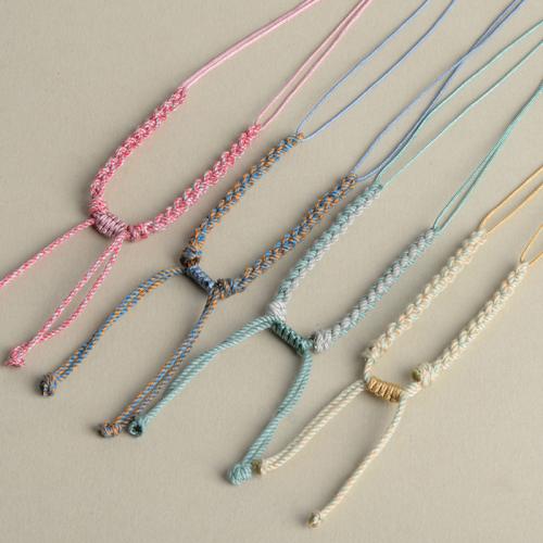 Modna bransoleta - sznurek, Nici bawełniane, Ręcznie robione, DIY, dostępnych więcej kolorów, długość około 11-20 cm, 10komputery/wiele, sprzedane przez wiele