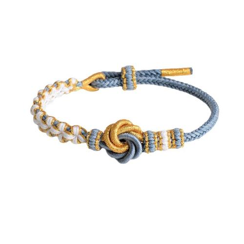 Fashion Bracelet Cord Polyamide with Golden Threads handmade DIY Length Approx 18 cm Sold By Lot