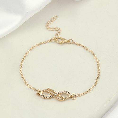 Zinc Alloy Bracelet plated micro pave cubic zirconia & for woman Sold By PC