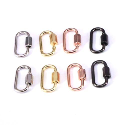 Brass Screw Clasp, plated, DIY, more colors for choice, 20x10mm, Sold By PC