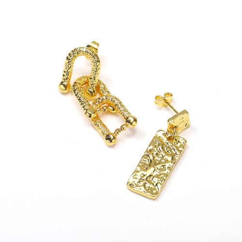 Edelstahl Tropfen Ohrring, 304 Edelstahl, goldfarben plattiert, verschiedene Stile für Wahl & für Frau, keine, 10x14x11mm, verkauft von Paar