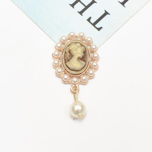 Jewelry Accessories Zinc Alloy with Plastic Pearl gold color plated DIY Sold By Bag