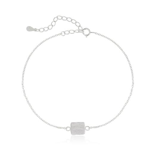 Pulseiras de prata, 925 de prata esterlina, with 5.5cm extender chain, joias de moda & para mulher, comprimento Aprox 21 cm, vendido por PC