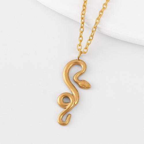 Stainless Steel Jewelry Necklace, 304 Stainless Steel, Snake, fashion jewelry & Unisex, more colors for choice, Sold By PC