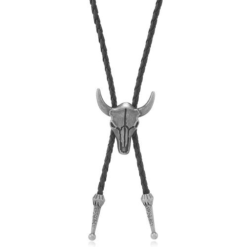 Sweater Chain Necklace PU Leather with Zinc Alloy plated fashion jewelry & for man Length Approx 15.7-27.5 cm Sold By PC