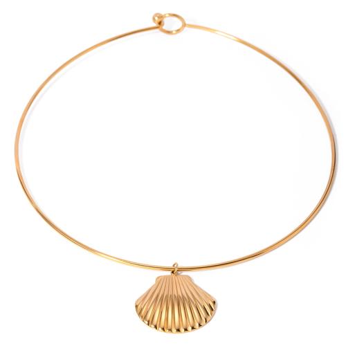 Krage Halsband, 304 rostfritt stål, 18K guldpläterad, mode smycken & olika stilar för val & för kvinna, Säljs av PC