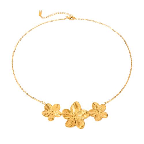 Edelstahl Schmuck Halskette, 304 Edelstahl, mit Verlängerungskettchen von 5cm, 18K vergoldet, Modeschmuck & für Frau, Länge:45 cm, verkauft von PC