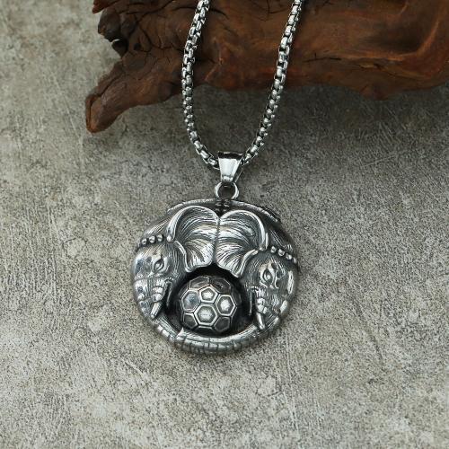 Stainless Steel Jewelry Necklace, 304 Stainless Steel, Vacuum Ion Plating, DIY, 39x50mm, Sold By PC