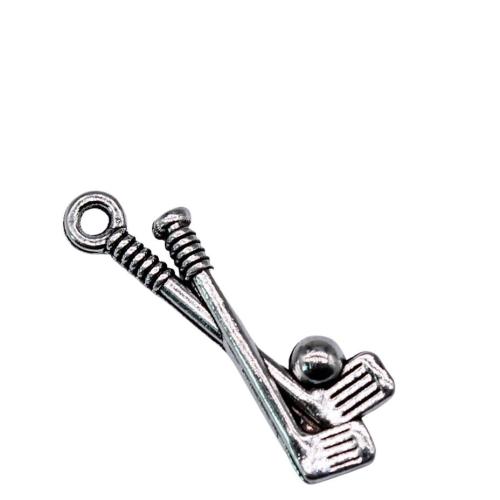 Zinc Alloy Tool Pendants Golf Club antique silver color plated DIY Sold By PC