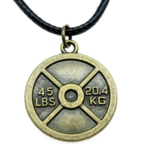 Zinc Alloy Jewelry Necklace with 4cm extender chain Round antique bronze color plated Unisex Length 45 cm Sold By PC