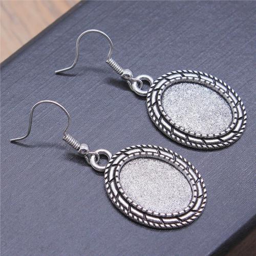 Tibetan Style Earring Findings, plated, DIY, more colors for choice, 13x18mm, Sold By Pair