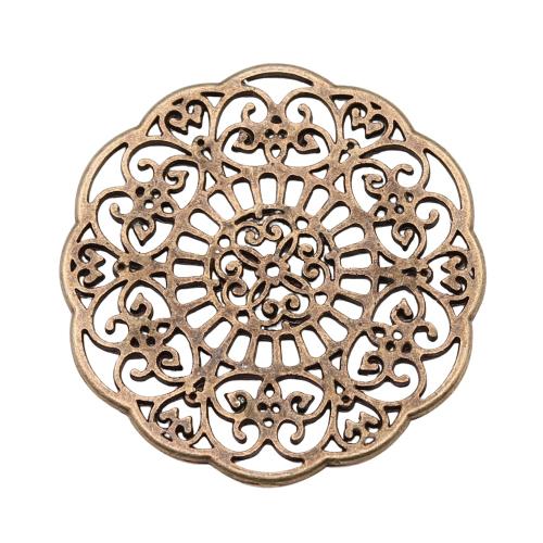 Tibetan Style Hollow Pendants, Flower, plated, DIY, more colors for choice, 32x32mm, Sold By PC