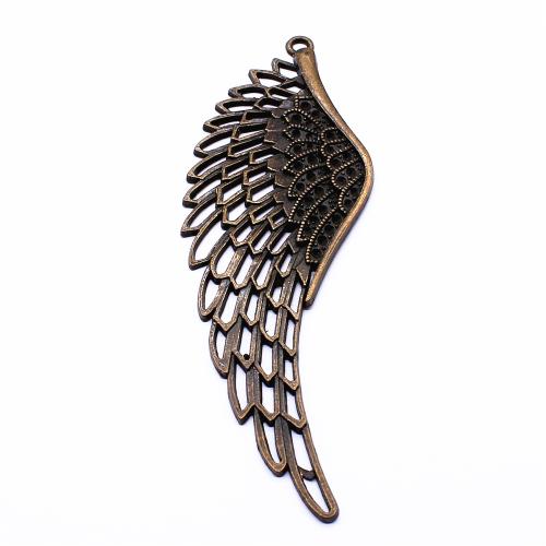 Wing Shaped Zinc Alloy Pendants plated DIY 108mm Sold By PC