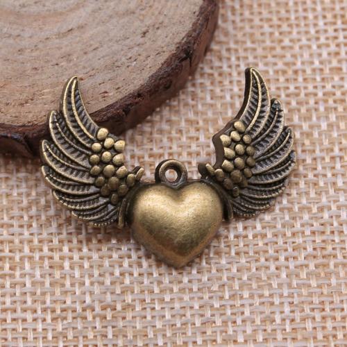 Tibetan Style Heart Pendants, antique bronze color plated, DIY, 36x27mm, Sold By PC