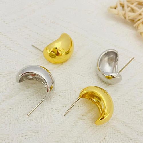 Brass Stud Earring fashion jewelry & for woman 15mm Sold By Pair