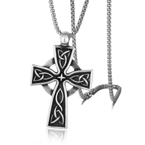 Zinklegierung Schmuck Halskette, Kreuz, Modeschmuck & für Frau, Länge:ca. 60 cm, verkauft von PC