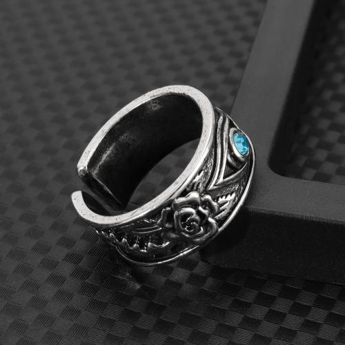 Κράμα ψευδάργυρου δάχτυλο του δακτυλίου, κοσμήματα μόδας & για άνδρες και γυναίκες & μικρο ανοίξει κυβικά ζιρκονία, Μέγεθος:7, Sold Με PC