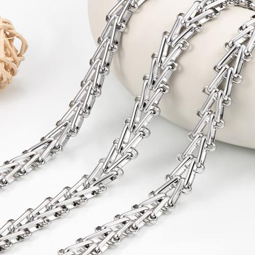 Rozsdamentes acél Nekclace Chain, 304 rozsdamentes acél, DIY, Által értékesített m