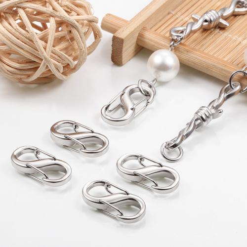 304 Stainless Steel S Shape Clasp, DIY, 10x20mm, Sold By PC
