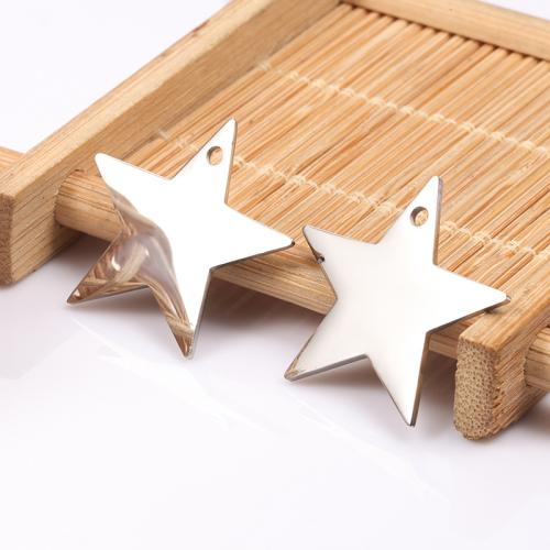 Stainless Steel Pendants 304 Stainless Steel Star DIY Sold By PC
