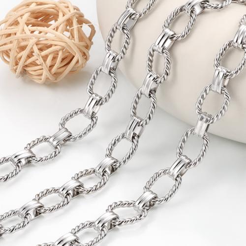 Stainless Steel Necklace Chain, 304 Stainless Steel, DIY, Sold By m