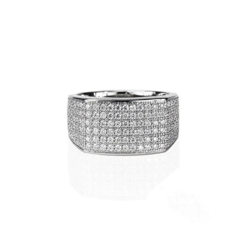 Cubic Zirconia Micro Pave Brass Ring, Unisex & different size for choice & micro pave cubic zirconia, Sold By PC