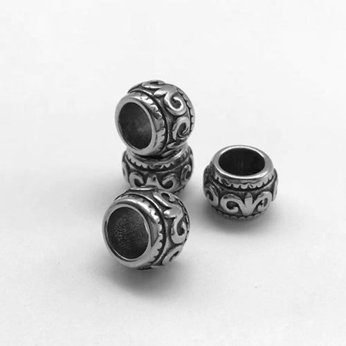 Edelstahl-Perlen mit großem Loch, 304 Edelstahl, DIY, 18x5mm, verkauft von PC