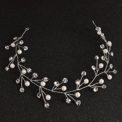 Headband Zinc Alloy with Plastic Pearl & for woman & with rhinestone Sold By PC
