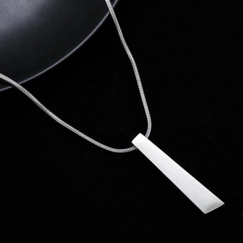 Titanium Steel Necklace, polished, for man, 10x40mm, Length:60 cm, Sold By PC