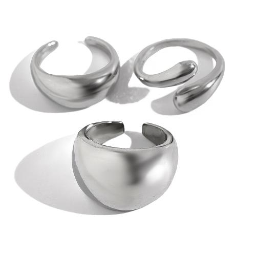 Tibetan Style Finger Ring, silver color plated, three pieces & fashion jewelry, silver color, nickel, lead & cadmium free, Sold By Set